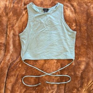 Backless Green Crop Top